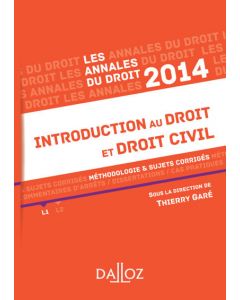 Annales Introduction au droit et droit civil 2014
