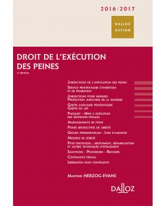 Droit de l'exécution des peines 2016/2017