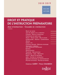 Droit et pratique de l'instruction préparatoire 2018/19