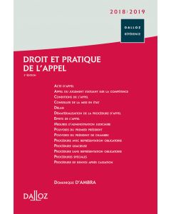 Droit et pratique de l'appel 2018/2019