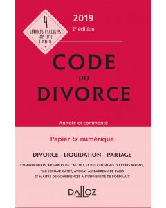 Code du divorce annoté et commenté 2019
