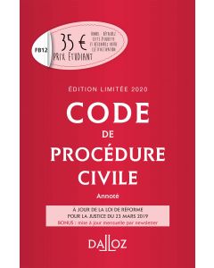 Code de procédure civile 2020 annoté. Édition limitée