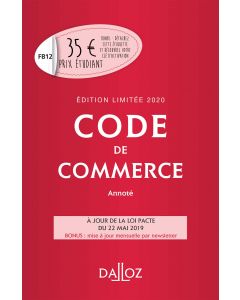 Code de commerce 2020 annoté. Édition limitée
