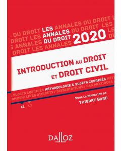 Annales Introduction au droit et droit civil 2020