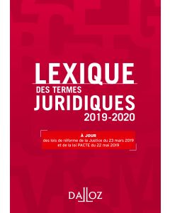 Lexique des termes juridiques 2019-2020