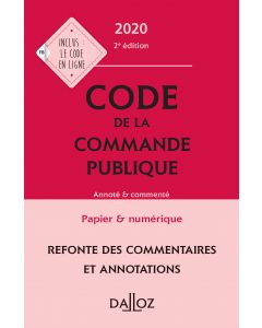 Code de la commande publique 2020, annoté et commenté
