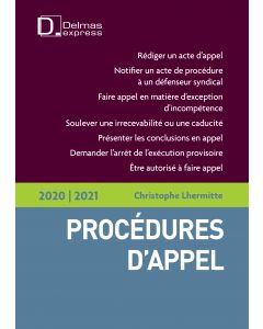 Procédures d'appel 2020/2021