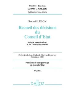 Recueil Lebon - Recueil des décisions du Conseil d'Etat