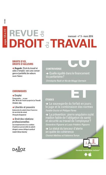 Revue de droit du travail 