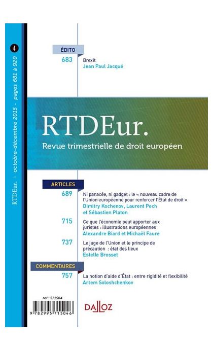 RTD Eur. (Abonnement 2021)