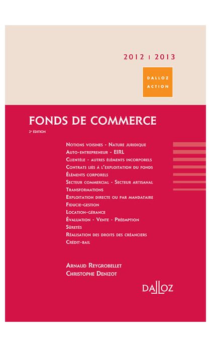 Fonds de commerce 2012/2013