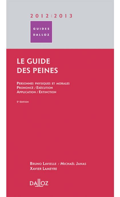 Le guide des peines 2012/2013