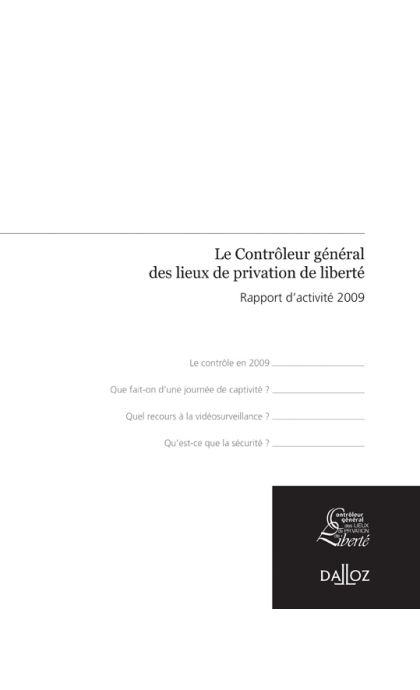 Rapport du contrôleur général des lieux de privation de liberté 2009