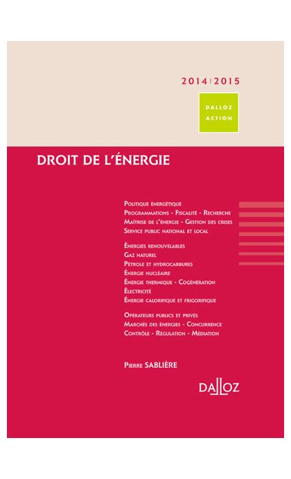 Droit de l'énergie 2014/15