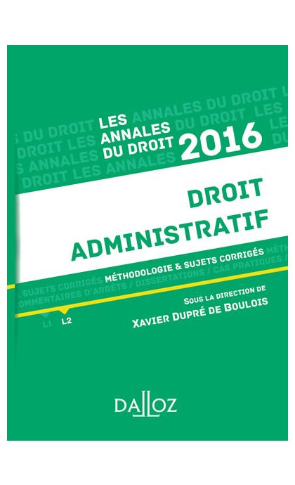 Annales Droit administratif 2016