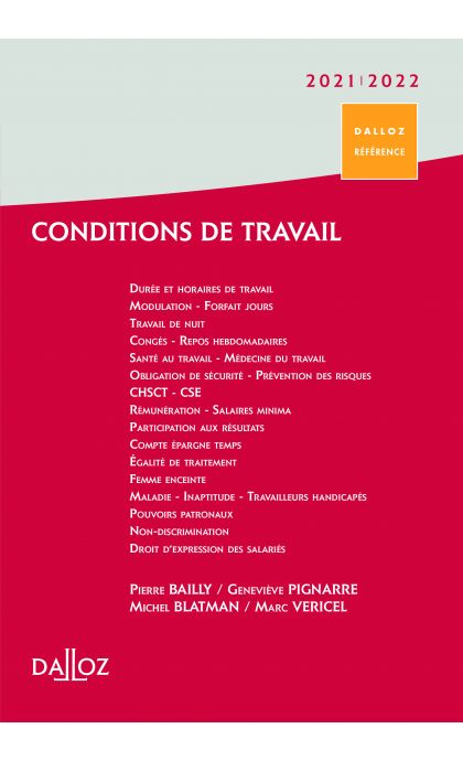 Conditions de travail 2021/22