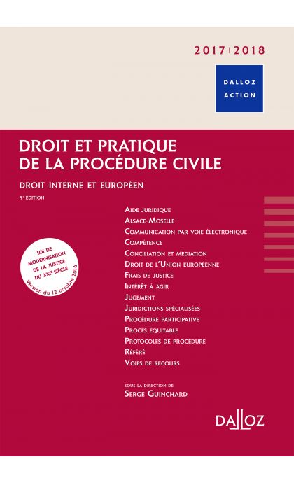 Droit et pratique de la procédure civile 2017/2018
