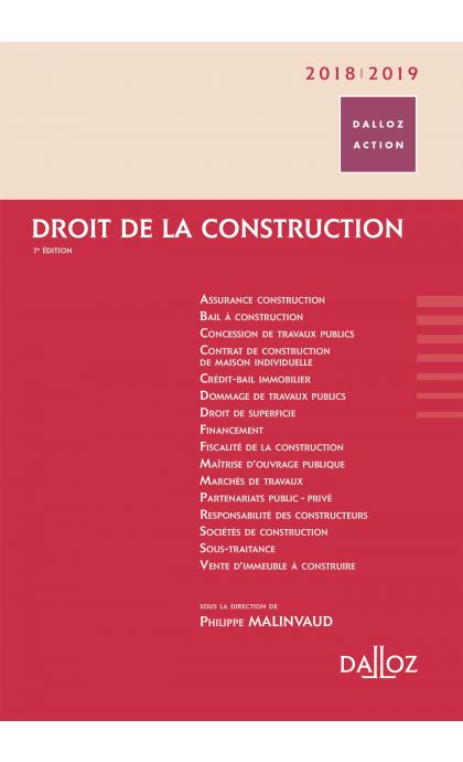 Droit de la construction 2018/2019
