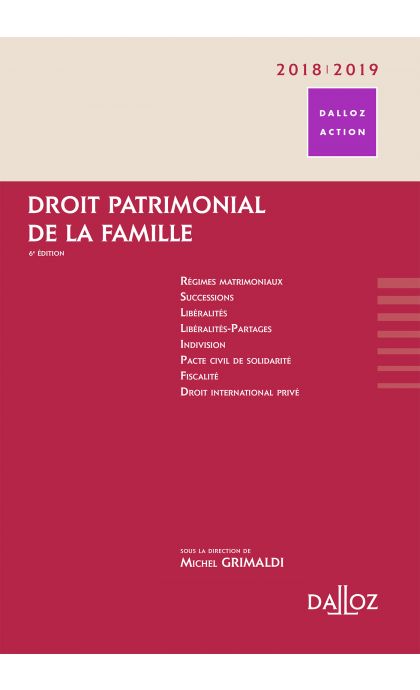 Droit patrimonial de la famille 2018/19