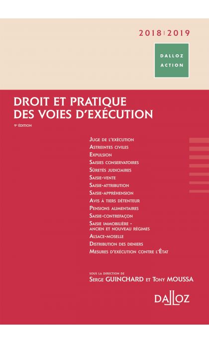 Droit et pratique des voies d'exécution 2018/2019