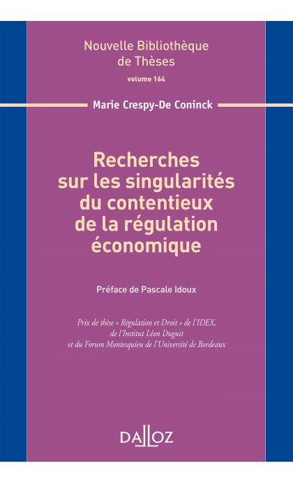Recherches sur les singularités du contentieux...Volume 164