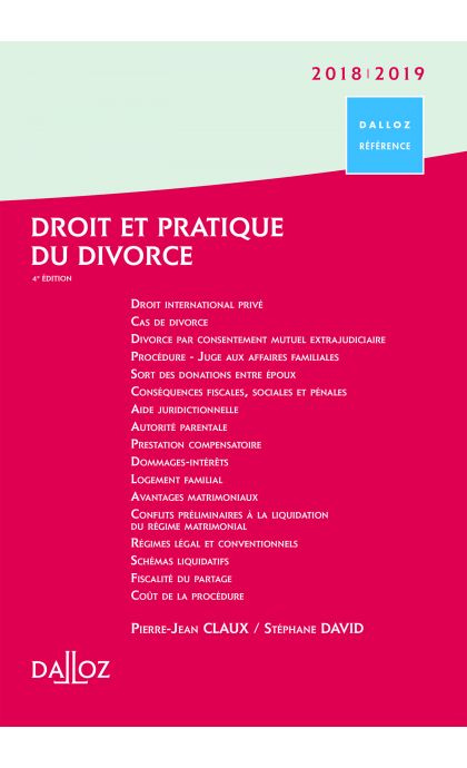 Droit et pratique du divorce 2018/2019