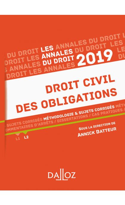 Annales Droit civil des obligations 2019