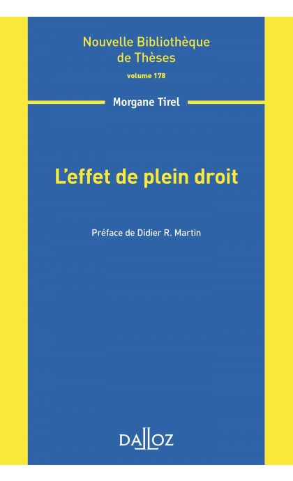L'effet de plein droit - Volume 178