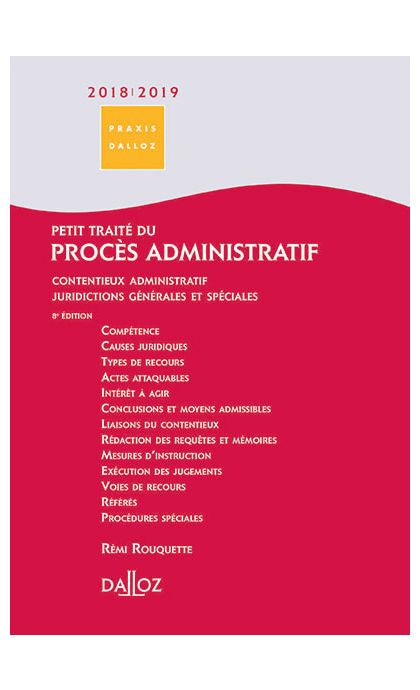Petit traité du procès administratif 2018/19
