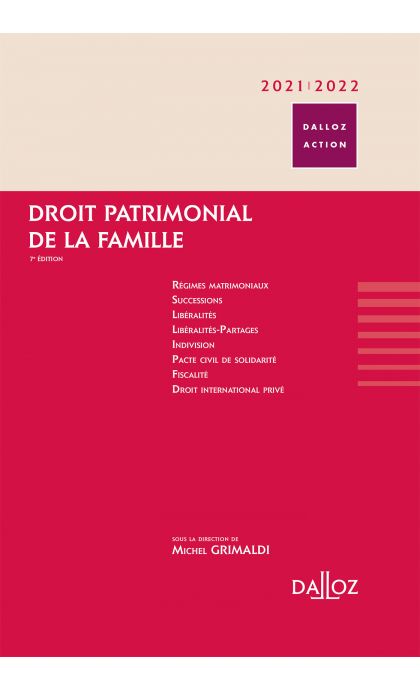 Droit patrimonial de la famille 2022/23