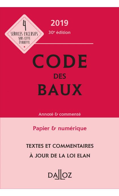 Code des baux 2019, Annoté & commenté