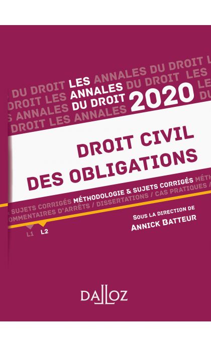 Annales Droit civil des obligations 2020