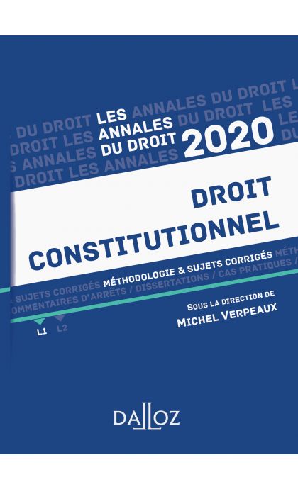 Annales Droit constitutionnel 2020