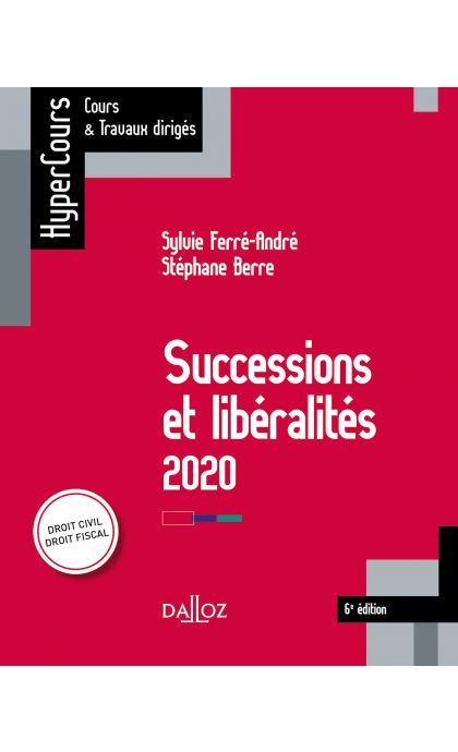 Successions et libéralités 2020