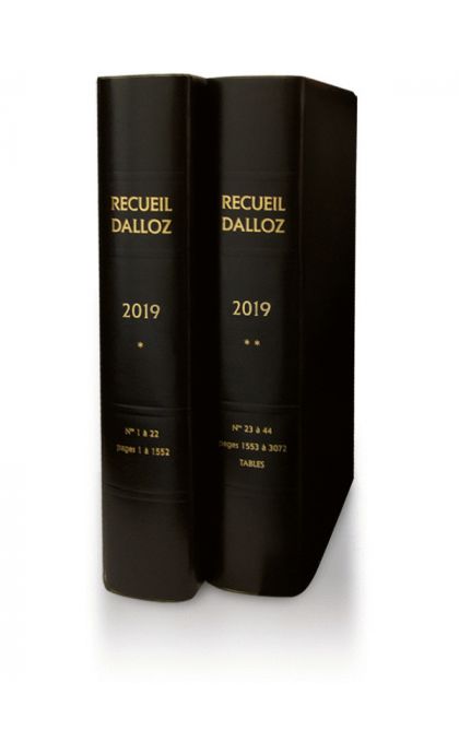 PACK T1&2 RECUEIL DALLOZ 2019