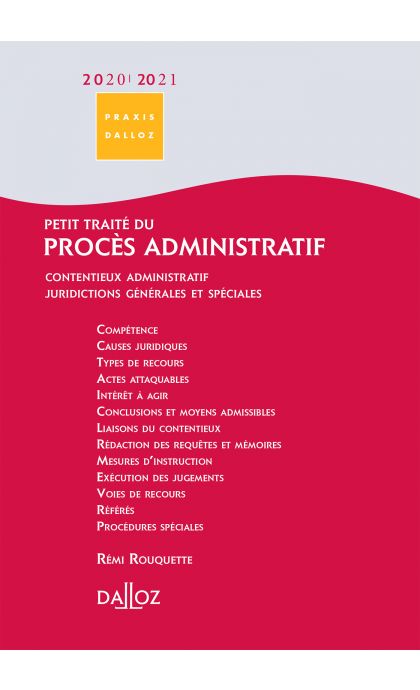 Petit traité du procès administratif 2020/2021