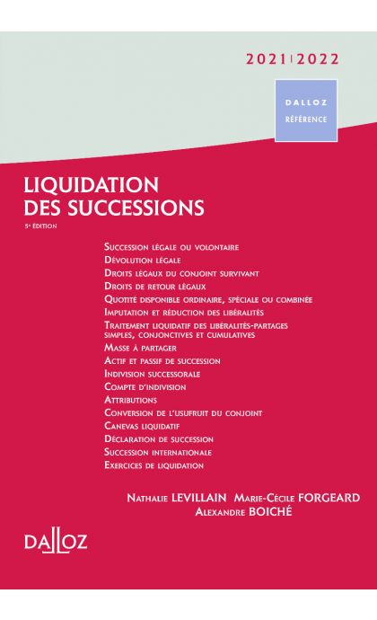 Liquidation des successions 2021/22