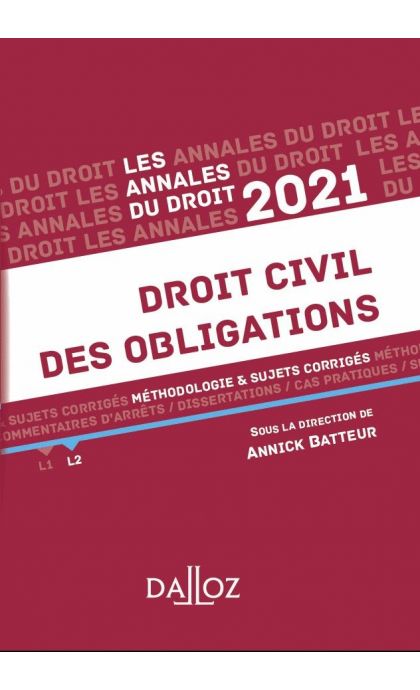 Annales Droit civil des obligations 2021