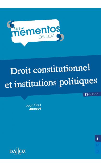 Droit constitutionnel et institutions politiques