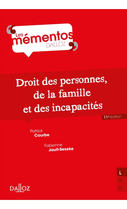 Droit des personnes, de la famille et incapacités