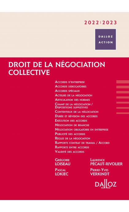 Droit de la négociation collective 2022/2023