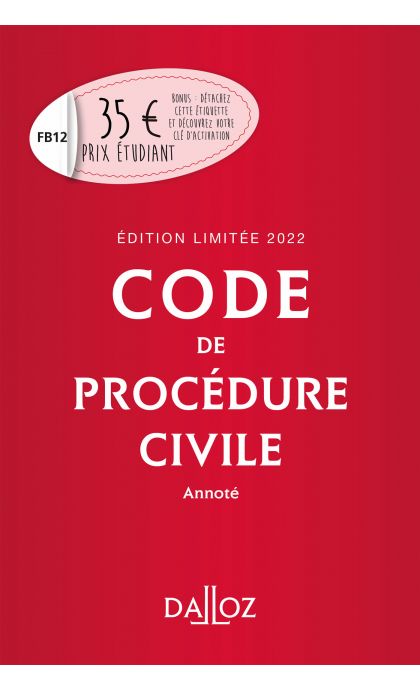 Code de procédure civile 2022 annoté. Édition limitée
