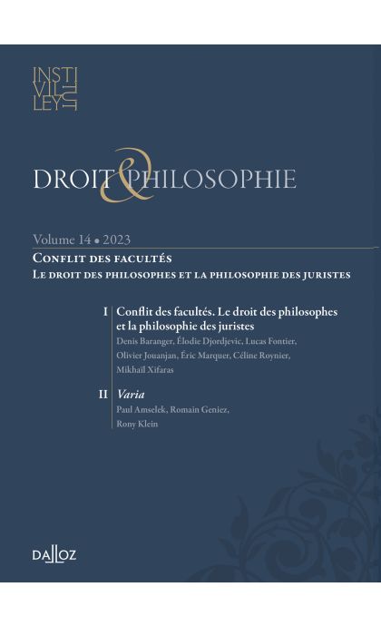 Droit & Philosophie - Vol. XIV