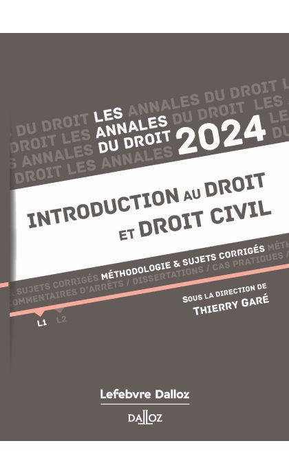 Annales Introduction au droit et droit civil 2024