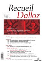 Recueil Dalloz Recueil Dalloz